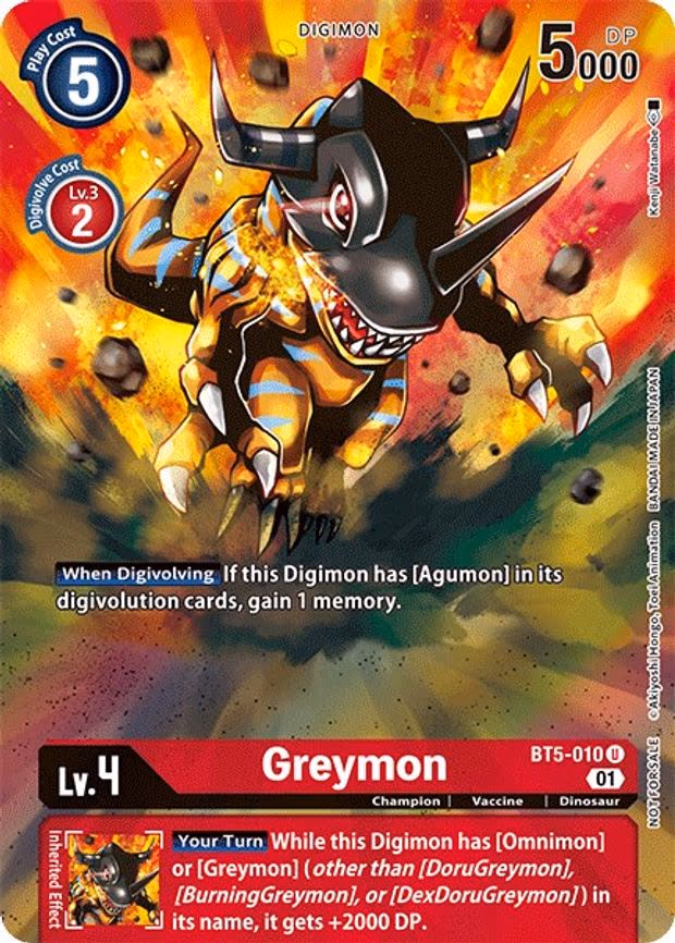 Greymon - BT5 trading card